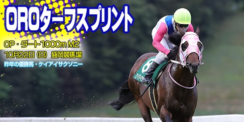 【岩手競馬重賞みどころ】第13回OROターフスプリント（M2）